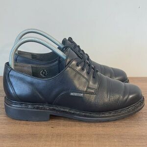 Mephisto Black Leather Oxford Shoes Timeless Design